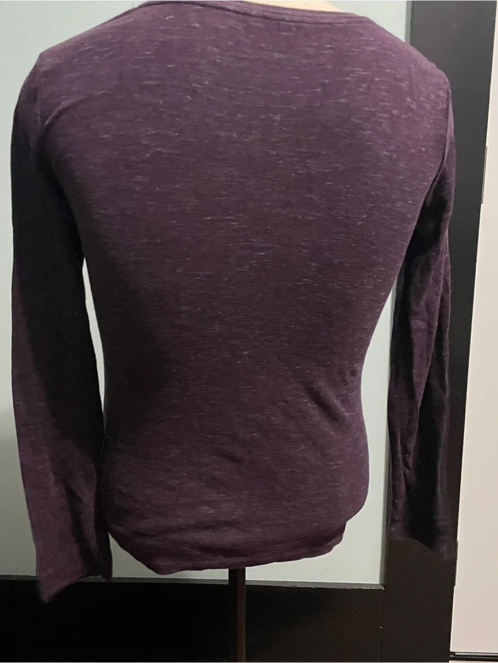 A New Day Medium Purple Heather Long Sleeve Shirt